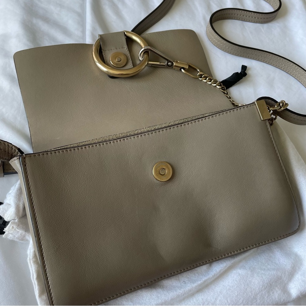 Chloe Suede Calfskin Small Faye Shoulder Bag - Picture 5 of 10